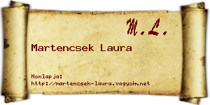 Martencsek Laura névjegykártya